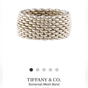 Tiffany & Co. Somerset Sterling Silver Mesh Band Ring